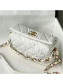 Chanel Crumpled Lambskin Small Hobo Bag AS2479 White 2021 TOP 