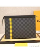 Louis Vuitton Damier Graphite Coated Canvas  Pochette Voyage MM N64444 Yellow 2018