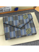 Louis Vuitton Damier LV Pop Zoe Flap Wallet N60282 Blue 2019