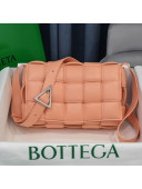 Bottega Veneta Padded Cassette Medium Crossbody Messenger Bag Peachy Pink 2021  