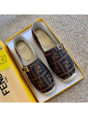 Fendi Baguette FF Canvas Espadrilles Brown 2020