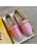 Fendi Baguette FF Canvas Espadrilles Pink 2020