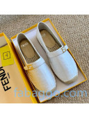 Fendi Baguette FF Canvas Espadrilles White 2020