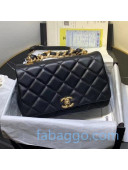 Chanel Quilted Lambskin Medium Flap Bag AS1515 Black 2020