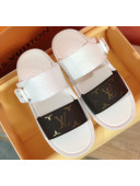 Louis Vuitton SUNBATH Flat Mules Sandals 1A66XD White 2020