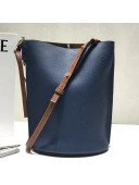 Loewe Grained Calfskin Gate Bucket Bag Varsity Blue 2018