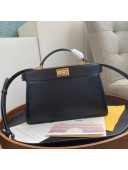 Fendi Peekaboo ISeeU East-West Bag in Black Leather 2020