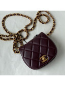 Chanel Calfskin Saddle Clutch with Chain AP2344 Burgundy 2021