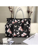 Givenchy Flora Print Black Calfskin Tote Bag 38cm 8841 07