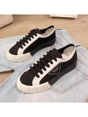 Prada Canvas Logo Side Low-top Sneakers Black 2019