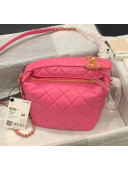 Chanel Quilted Leather Small Hobo Bag With Gold-Tone Metal AS1745 Pink 2020