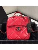 Chanel Quilted Vintage Leather Camera Case Bag AS1323 Red 2020