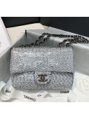 Chanel Sequins & Lambskin Flap Bag AS1448 White 2020