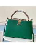 Louis Vuitton Capucines PM Python Top Handle Bag N95384 Green/Grey 2020