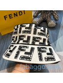 Fendi California Sky FF Canvas Bucket Bag Black/White 03 2020