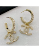 Chanel CC Hoop Earrings Gold 2021 02