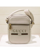 Gucci Print Leather Shoulder Bag 574803 White 2018