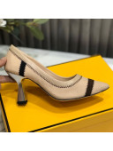 Fendi Colibri Fabric Pumps 9.5cm Nude 2020