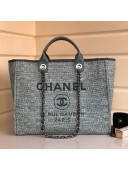 Chanel Deauville Large Shopping Bag Gray 2021 01