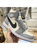 Nike x Dior Air Jordan High-Top Sneakers Grey/White 2020 (For Women and Men)