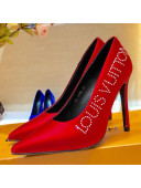 Louis Vuitton Call Back Silk Crystal Signature High-Heel Pump Red 2019