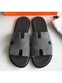 Hermes Izmir Sandal For Men in Suede Grey 2020 (Handmade)