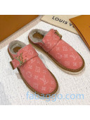 Louis Vuitton LV Cosy Monogram Denim Mules Pink 2020 (For Women and Men)