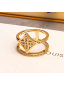 Louis Vuitton Idylle Blossom Two-Row Ring Gold 2020