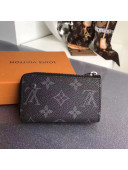 Louis Vuitton Monogram Eclipse Canvas Zip Coin Purse 