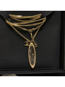 Chanel Pendant Necklace AB6987 Black 2021 