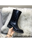 Louis Vuitton Drops Rubber Flat Half Boots Black 2021 83