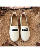 Louis Vuitton Logo Patch Canvas Espadrilles Cream White 2021 44