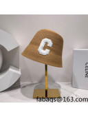 Celine Straw C Buckle Hat Khaki 2022 0401136