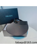 Prada Satin Visor Hat Black 2022 57