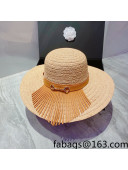 Gucci Straw Wide Brim Hat Beige/Brown 2022 033167