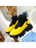 Prada Cloudbust Thunder Sequin Sneakers/Ankle Boots Yellow/Black 2021 24