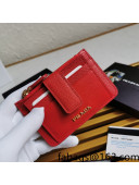 Prada Saffiano Leather Card Holder Wallet 1MC038 Red 2022 05