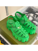 Prada Foam Rubber Flatform Sandals 5.5cm Green 2022 032631