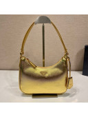  Prada Re-Edition 2005 Saffiano Leather Hobo Bag 1BC204 Gold 2023 