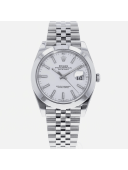 SUPER QUALITY – Rolex Datejust 126300 – Men: Dial Color – White, Bracelet - Stainless Steel, Case Size – 41mm, Max. Wrist Size - 7.25 inches