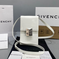 Givenchy Mini 4G Vertical Crossbody Bag in Ivory White Patent Leather 2021