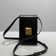 Givenchy Mini 4G Vertical Crossbody Bag in Black Box Leather 2021