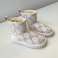 Gucci GG Snow Ankle Boots Golden White 2021 17