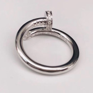 Cartier White Gold Nologo Juste un Clou Ring with Diamonds, Classic 09