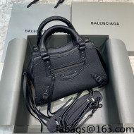 Balenciaga Neo Classic Mini Bag in Grained Calfskin All Black 2021 638512