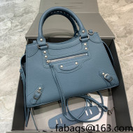 Balenciaga Neo Classic Small Bag in Grained Calfskin Dusty Blue/Silver 2021 638511