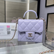 Chanel Lambskin Clutch with Chain AP2682 Purple 2022