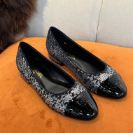 Chanel Sequins Flat Ballerinas Silver 2022 032511