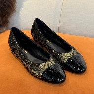 Chanel Sequins Flat Ballerinas Gold 2022 032512