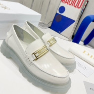 Dior Code Loafers in White Brushed Calfskin 2021 30